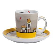 Jogo de x�caras com pires em porcelana Egan Le Casette 100ml 2 pe�as amarelo