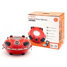 Forno el�trico para pizza em at� 4 minutos Davvero Labravia 220v vermelho