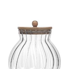 Pote em vidro com tampa bambu Wolff Classic 700ml incolor