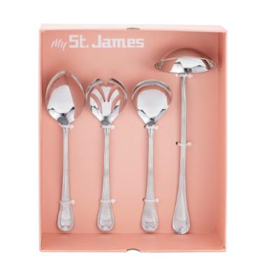Jogo de Utens�lios para Servir em Inox St. James Casual Belle 4 Pe�as: Praticidade e Design Moderno