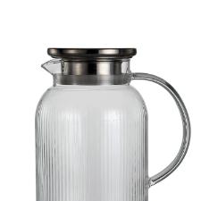 Jarra em vidro canelado e tampa Fracalanza Twinkle 1,5 litro