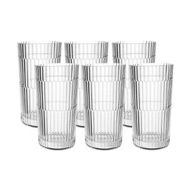 Jogo de copos altos em cristal L'Hermitage Pisa 370ml 6 pe�as