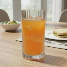 Jogo de copos altos L'Hermitage Pisa 6 pe�as Cristal 370ml com borda dourada, luxo para servir
