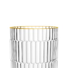 Jogo de copos baixos em cristal borda dourada L'Hermitage Pisa 340ml 6 pe�as