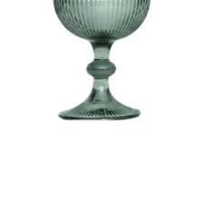 Jogo de ta�as em vidro borda dourada L'Hermitage Cameratta 365ml 6 pe�as verde