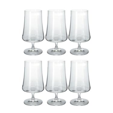 Jogo de ta�as para cerveja cristal ecol�gico Bohemia Xtra 380ml 6 pe�as Incolor