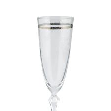 Jogo de ta�as champanhe cristal ecol�gico Elizabeth 200ml 6 pe�as platinum rim