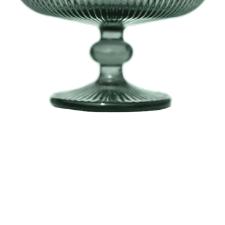 Jogo de ta�as sobremesa em vidro borda dourada L'Hermitage Cameratta 310ml 6 pe�as verde