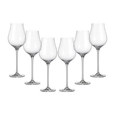 Jogo de ta�as para vinho do porto cristal ecol�gico Bohemia Limosa 250ml 6 pe�as incolor
