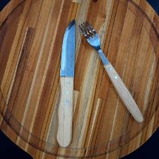 Jogo de Talheres para Churrasco Fracalanza Hanzzo 12 Pe�as: Robustez e Eleg�ncia em Inox e Madeira