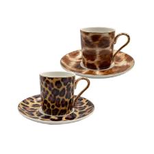 Jogo de x�caras caf� new bone china com borda dourada L'Hermitage Aretha 90ml 4 pe�as