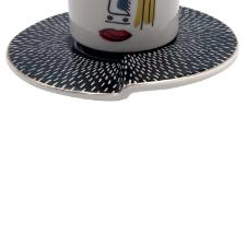 Jogo de x�caras caf� new bone china com borda dourada L'Hermitage Faces 100ml 4 pe�as