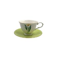 Jogo de x�caras para caf� L'Hermitage Flora em new bone china 90ml 8 pe�as colorido