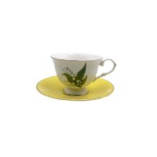 Jogo de x�caras para caf� L'Hermitage Flora em new bone china 90ml 8 pe�as colorido