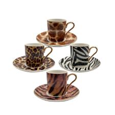 Jogo de x�caras ch� new bone china com borda dourada L'Hermitage Aretha 190ml 4 pe�as