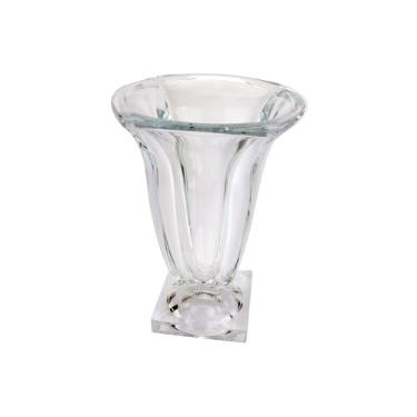 Vaso em cristal ecol�gico com p� Bohemia Magma 19,8x20,8x29cm incolor