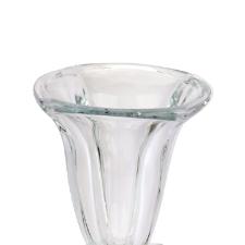 Vaso em cristal ecol�gico com p� Bohemia Magma 19,8x20,8x29cm incolor