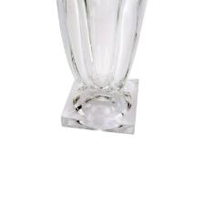 Vaso em cristal ecol�gico com p� Bohemia Magma 19,8x20,8x29cm incolor