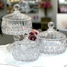 Bomboniere Wolff Louise em cristal com p� 11x18cm incolor