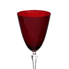 Jogo de ta�as para �gua cristal ecol�gico Bohemia Elizabeth 350ml 6 pe�as vermelho