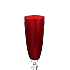 Jogo de ta�as champanhe cristal ecol�gico Bohemia Elizabeth 200ml 6 pe�as vermelho