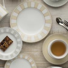 Baixela de pratos em porcelana Noritake Carnivale champanhe 18 pe�as: Eleg�ncia para a sua mesa