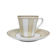 Jogo de x�caras de caf� em porcelana Noritake Carnivale champanhe 6 pe�as