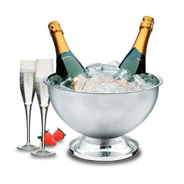 Champanheira em a�o inox Brinox Lyon capacidade 6 litros com coletor e sem grade