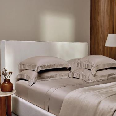 Jogo de Cama casal 100% Bambu Trussardi Girelli cor marrom