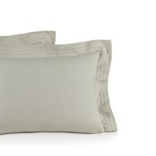 Jogo de fronhas em algod�o Trussardi Orsini 200 fios 50x70cm 2 pe�as grigio