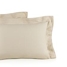 Jogo de fronhas em algod�o Trussardi Orsini 200 fios 50x70cm 2 pe�as crema