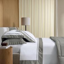 Jogo de cama em algod�o Trussardi Pazzi cetim 200 fios casal 220x260cm metallo