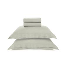 Jogo de cama em algod�o Trussardi Novoli cetim 200 fios queen 240x260cm grigio
