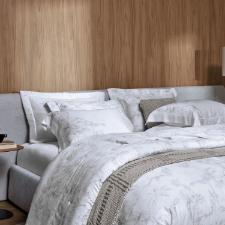 Jogo de Cama queen 300 Fios 100% Bambu Trussardi Aironi cor branca