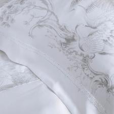 Jogo de Cama casal 300 Fios 100% Bambu Trussardi Aironi cor branca