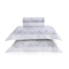 Jogo de Cama casal 300 Fios 100% Bambu Trussardi Aironi cor branca