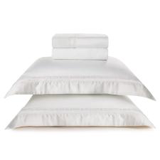 Jogo de Cama King Trussardi Contessina 300 Fios Cetim de Bambu Branco: Sofistica��o e Conforto T�rmico