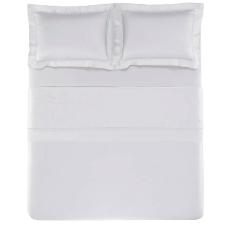 Jogo de Cama King Trussardi Contessina 300 Fios Cetim de Bambu Branco: Sofistica��o e Conforto T�rmico