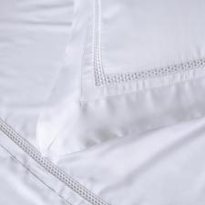 Jogo de Fronhas Trussardi Contessina 300 Fios Cetim de Bambu 50x70cm Branco: Prote��o e Suavidade para o Sono