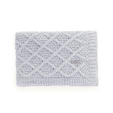 Peseira de Tricot 100% Algod�o Trussardi Donato 80x220cm Branco