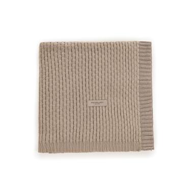 Peseira em algod�o Trussardi Giotto 80x220cm branco e nocciola