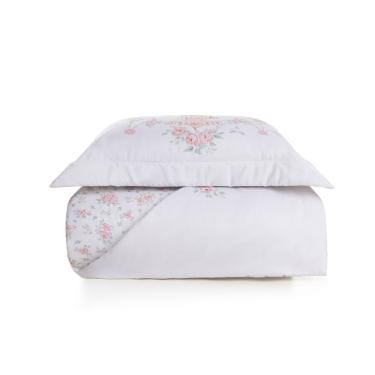 Colcha com porta-travesseiro em algod�o 300 fios Trussardi Piccini solteiro 200x280cm