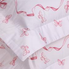 Jogo de cama em algod�o cetim 300 fios Trussardi Ballerina solteiro 170x280cm