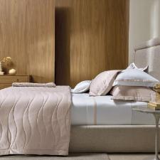 Colcha com Porta Travesseiros Queen Algod�o Eg�pcio Trussardi Novara 260x280cm Rose