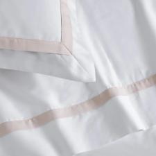 Jogo de Cama King 300 Fios Algod�o Eg�pcio Trussardi Vercelli Branco e Rose