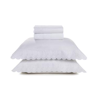 Jogo de cama em algod�o Trussardi Farfalla cetim 200 fios queen 240x260cm