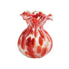 Vaso Murano L'Hermitage Aquarelle Trouxinha em vidro terracota, pe�a artesanal de luxo 13x16cm