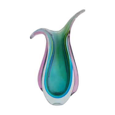 Vaso murano em vidro L'Hermitage Gota 12x5,3x25,5cm colorido