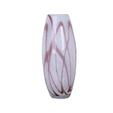 Vaso murano em vidro L'Hermitage 16x40cm champanhe