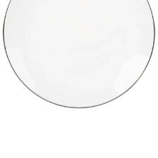 Jogo de pratos rasos em porcelana L'Hermitage Legacy Silver 27cm 6 pe�as branco